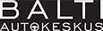Firmenlogo unsere Partners Balti. Unser Partner um flexibel auf Kundenwünsche eingehen zu können und Fahrzeuge auch aus dem Ausland zu vermitteln. Auf schwarzem Hintergrund sieht man in weißen Buchstaben den Firmennamen Balti, sowie den Zusatz Autokeskus.